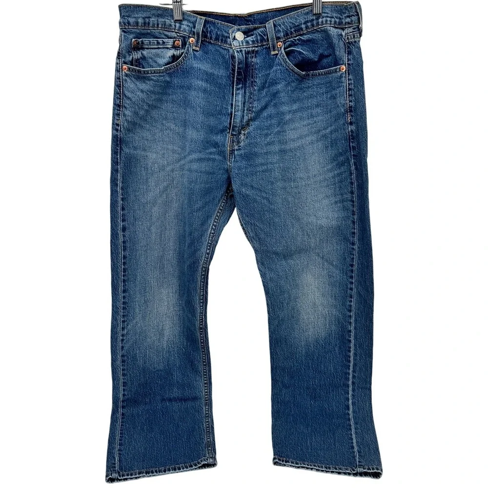 Levi's 505 Jeans Mens 36x30 (36x29 ACTUAL) Regular Fit Straight Leg Blue Denim‎